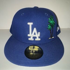 New Era Blue LA Cap with Palm Tree Design